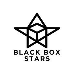 Fototapeta premium creative black box logo design, stars box logo