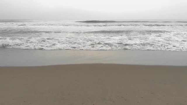 Drone Footage of Ocean waves in a small Indian Village 