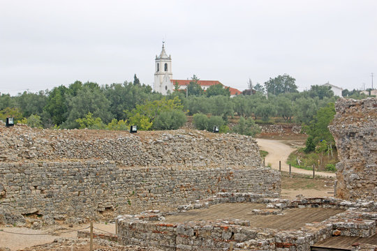 Roman remains in Conimbriga, Portugal	