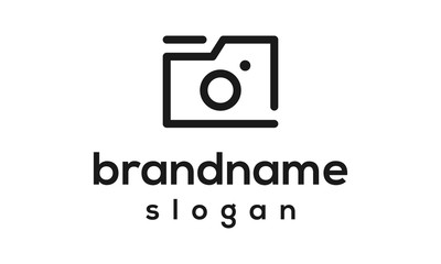 Folder camera logo design vector