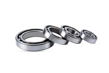 Group of bearings isolated on white background