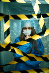 young medic on self isolation corona virus covid-19
