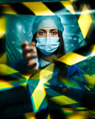 young medic on self isolation corona virus covid-19