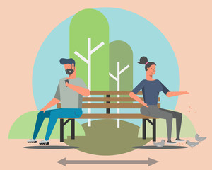 social distance in public places