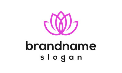 Modern flower logo design vector