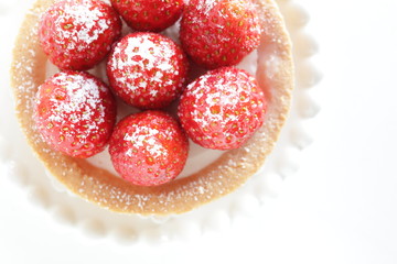 Homemade strawberry tart for gourmet dessert