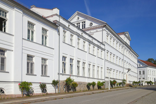Historic architecture of Putbus (the white town) on the island R&uuml;gen, Germany