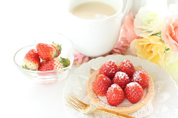 Homemade strawberry tart for gourmet dessert