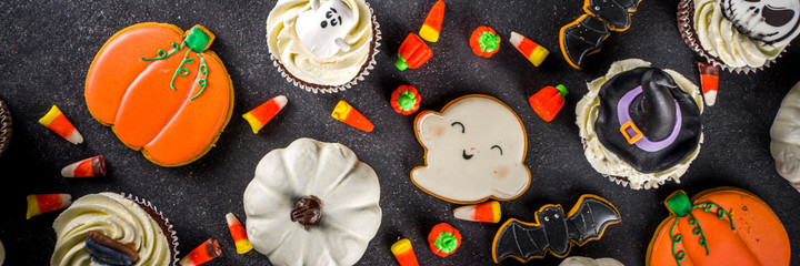 Halloween cupcakes and cookies