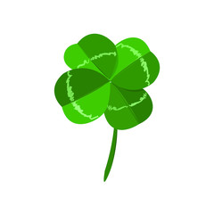 Four leaf clover icon in flat style