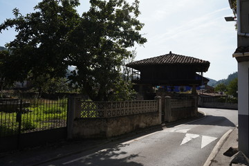 Asturias.  Bueño, the beautiful villlage of Horreos in Oviedo, Asturias. Spain