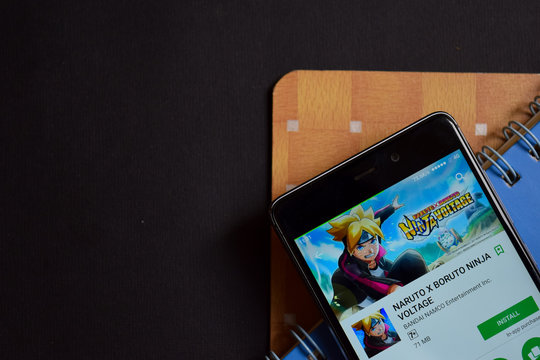 NARUTO X BORUTO NINJA VOLTAGE dev app on Smartphone screen. NARUTO X is a freeware web browser developed by BANDAI NAMCO Entertainment Inc
