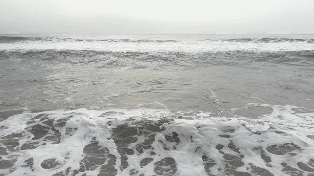 Drone Footage of Ocean waves in a small Indian Village 