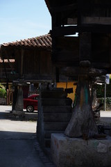 Asturias.  Bueño, the beautiful villlage of Horreos in Oviedo, Asturias. Spain