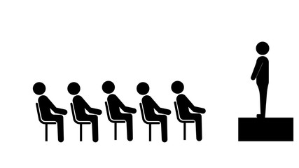 Presentation Icon. Business Activity Illustration