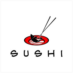Chopstick Swoosh Bowl Oriental Japan Cuisine, Japanese Sushi Seafood logo design inspiration