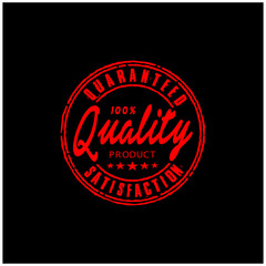 Fototapeta na wymiar Rustic 100% Guaranteed Satisfaction Quality Product Stamp logo design