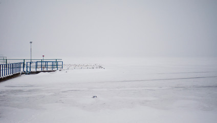 Zima nad Zalewem Zemborzyckim, lubelskie © arnoldes