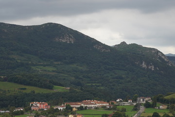 Fototapeta na wymiar Asturias. Bueño, the beautiful villlage of Horreos in Oviedo, Asturias. Spain