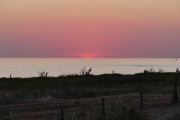 sunset on the beach