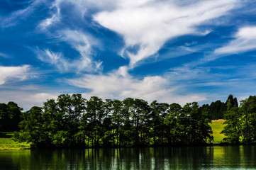 clouds over the lake