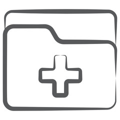 Fototapeta premium Trendy style icon of add folder icon. 