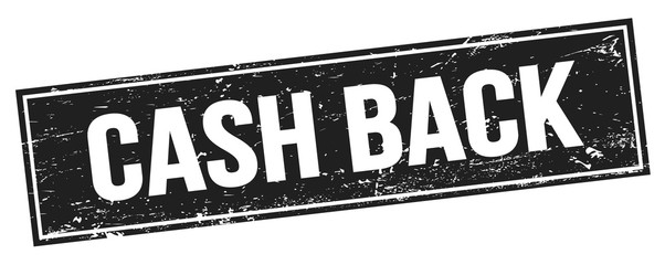 Fototapeta premium CASH BACK text on black grungy rectangle stamp.