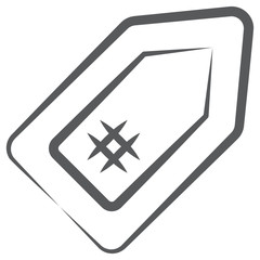 Obraz premium Social tag design for websites and apps, number tag icon 