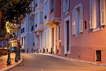 Fototapeta premium Street in Monaco Village in Monaco Monte Carlo
