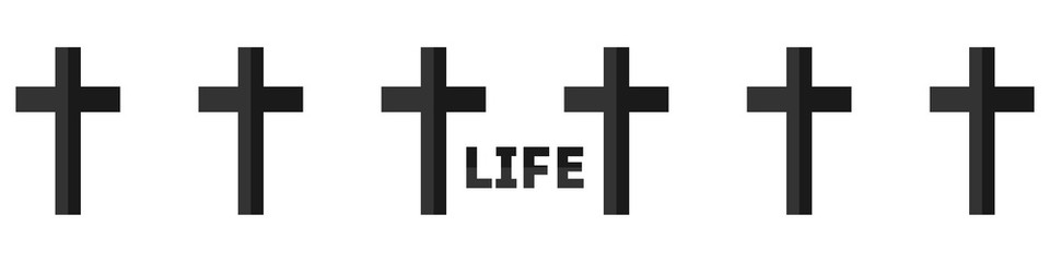 Obraz premium Religion cross icon set EPS10.Vector