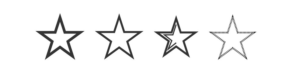 Clasic star Icon Vector. Flat black pictogram. Illustration symbol.