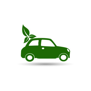green eco car vector or cilpart. isolate illustration.