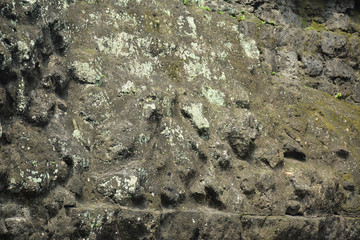 Old rocks use for building wall background
