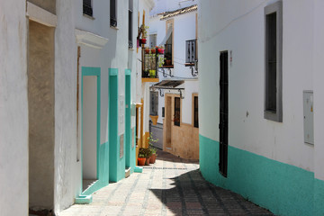 Traditional street in the center of Marbella (Málaga, Spain)