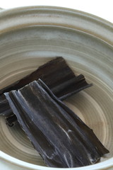 Japanese food ingredient, seaweed kombu for broth cooking
