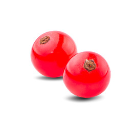 Red currant berries an isolated on White Background