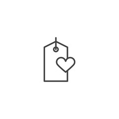 love tag icon vector illustration