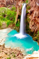 Havasu Falls, Havasu Canyon, Havasupai Indian Reservation, Arizona, United States