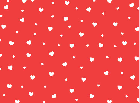 Red heart pattern. vector red background heart pattern.  Valentines day pattern. 