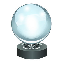 Magic ball of predictions on a white background. Vector illustration