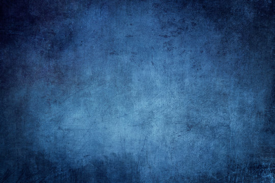 Blue scraped wall background