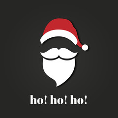 Weihnachtsmann - ho! ho! ho! - Symbol, Geschenkkarte, Weihnachten, abstrakt, dunkel