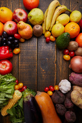 Fresh Fruits and Vegetables from the Organic Market.