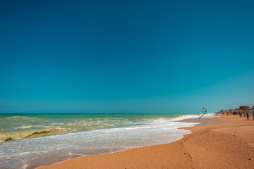 The beautiful sea of Numana in Conero after a big storm, Ancona province, Marche region.