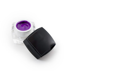 photography of manicure with white background. product concept