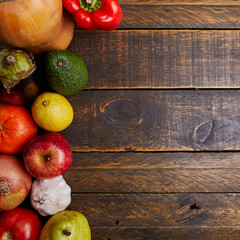 Fresh Fruits and Vegetables from the Organic Market.