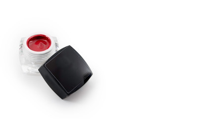 photography of manicure with white background. product concept