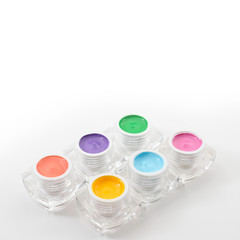 photography of manicure with white background. product concept