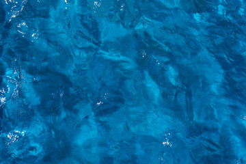 surface of blue swimming pool,background of water
