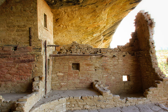 Interior of the cliff dwellings in Mesa Verde National Parks, Colorado